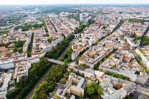 Widok z lotu ptaka na Berlin Niemcy