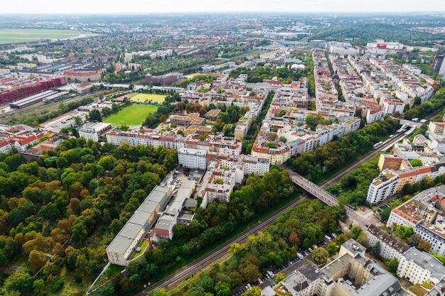 Widok z lotu ptaka na Berlin Niemcy