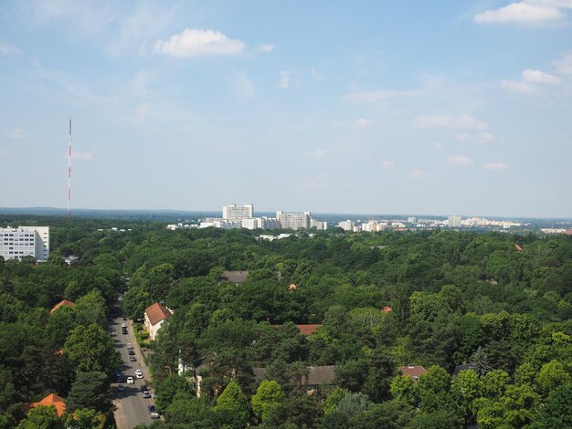 Widok z lotu ptaka na Berlin