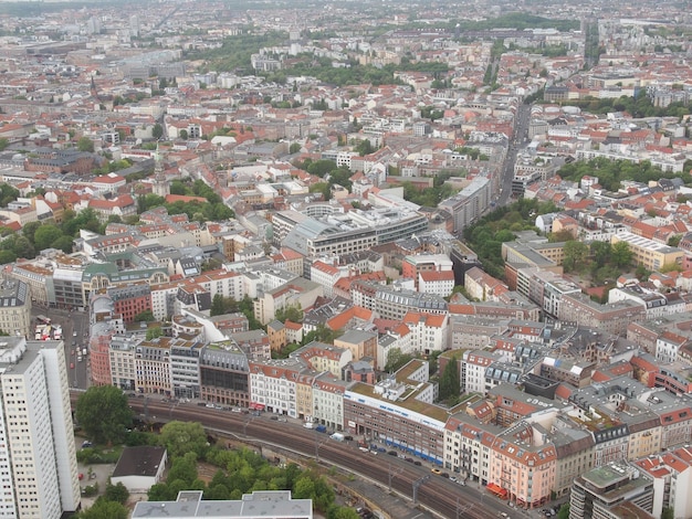 Widok z lotu ptaka na Berlin