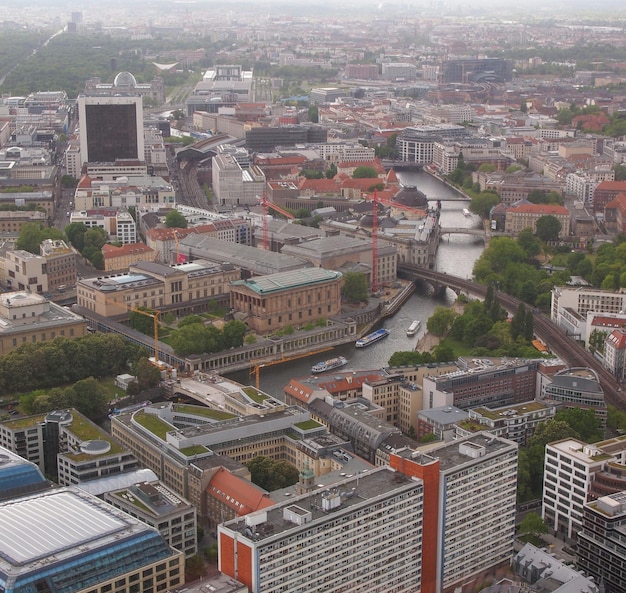 Widok z lotu ptaka na Berlin