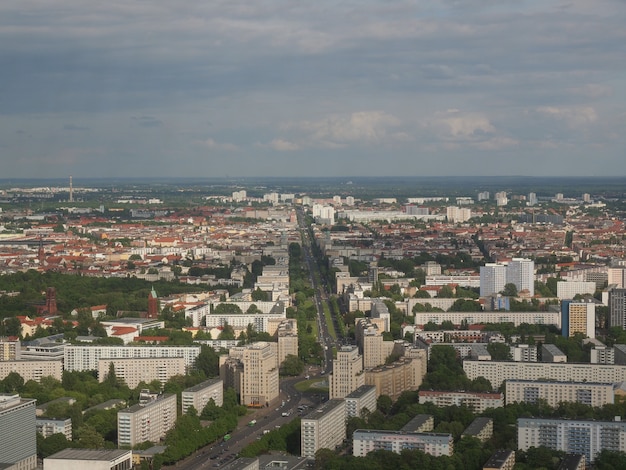 Widok z lotu ptaka na Berlin