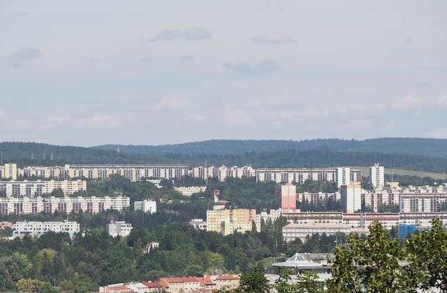 Widok z lotu ptaka na Brno
