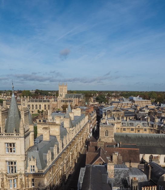 Widok z lotu ptaka na Cambridge