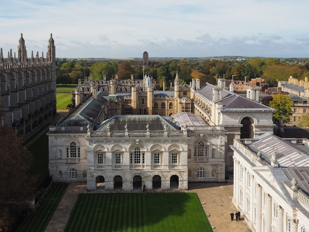 Widok z lotu ptaka na Cambridge