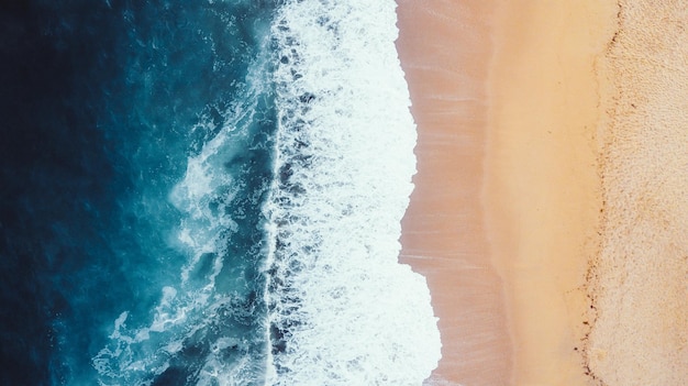 Widok z lotu ptaka na fale i plaże o zachodzie słońca wzdłuż GrAerial View of Waveseat Ocean Road, Australia