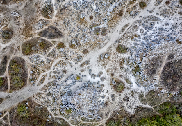 Widok z lotu ptaka na Kamienny Las w pobliżu Warny Bułgaria Pobiti kamani zjawisko skalne