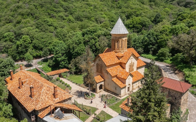 Zdjęcie widok z lotu ptaka na klasztor kvatakhevi