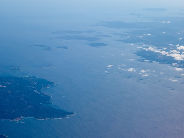 Widok z lotu ptaka na Korsykę