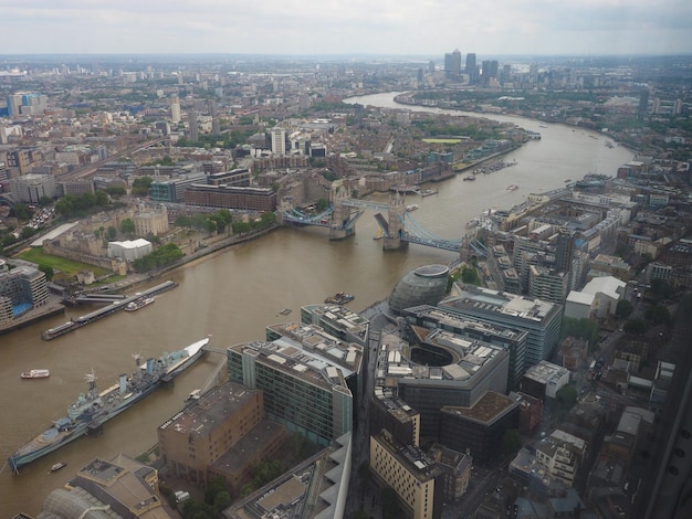 Widok z lotu ptaka na Londyn