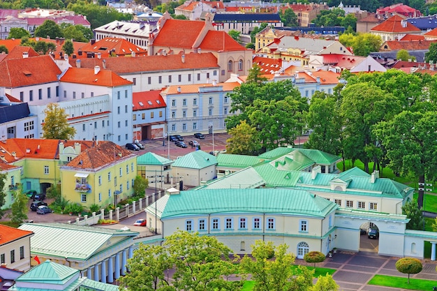 Widok z lotu ptaka na Pałac Prezydencki w Wilnie, Litwa