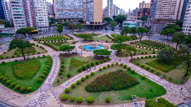 Widok z lotu ptaka na plac Raula Soaresa Belo Horizonte Minas Gerais Brazylia Centrum miasta