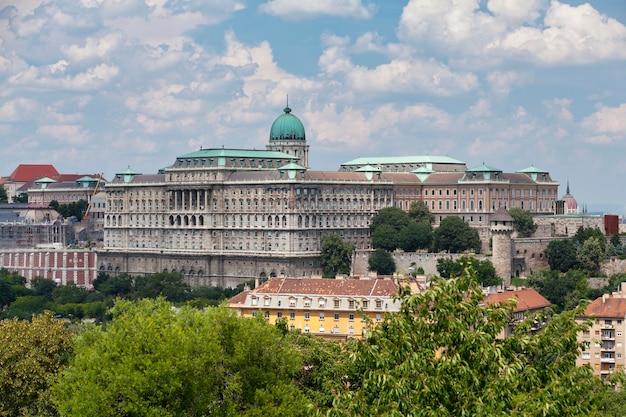 Widok Z Lotu Ptaka Na Zamek Królewski W Budapeszcie