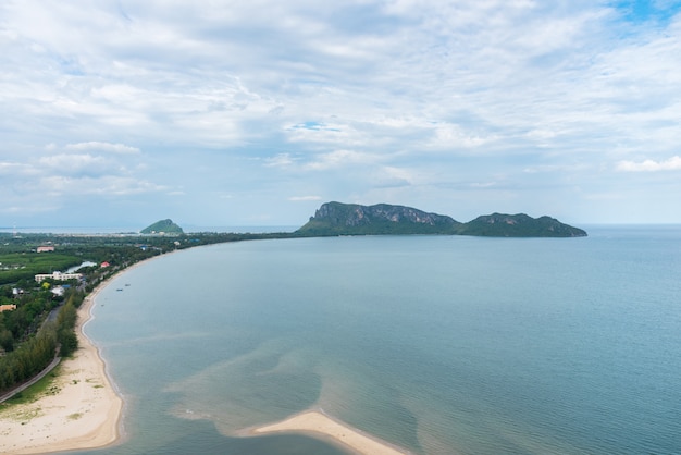 Widok z lotu ptaka plaża w Tajlandia