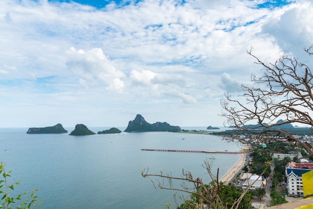 Widok z lotu ptaka plaża w Tajlandia