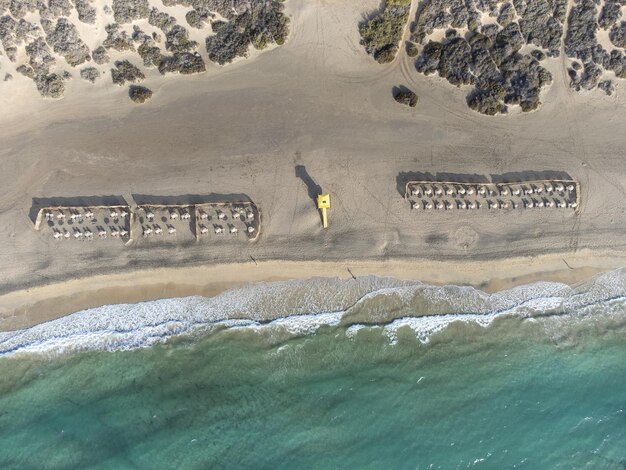 Widok z lotu ptaka plaży Costa Calma, Fuerteventura