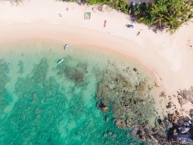 Widok z lotu ptaka plaży morskiej Phuket Tajlandia