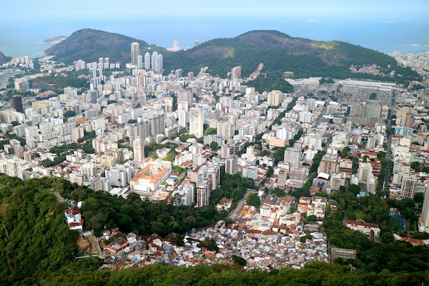 Widok Z Lotu Ptaka Rio De Janeiro Puszka Miasteczko Z Drapaczami Chmur, Brazylia