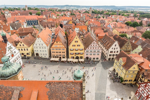 Widok z lotu ptaka Rothenburg ob der Tauber