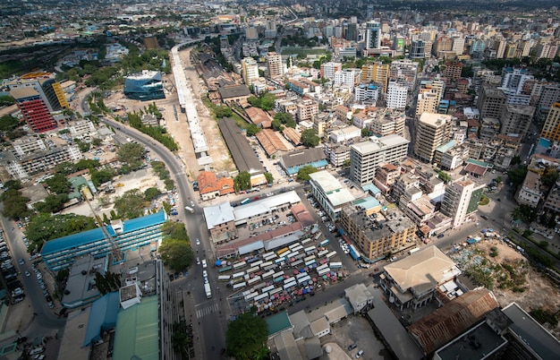 Widok Z Lotu Ptaka Stolicy Dar Es Salaam W Tanzanii W Afryce