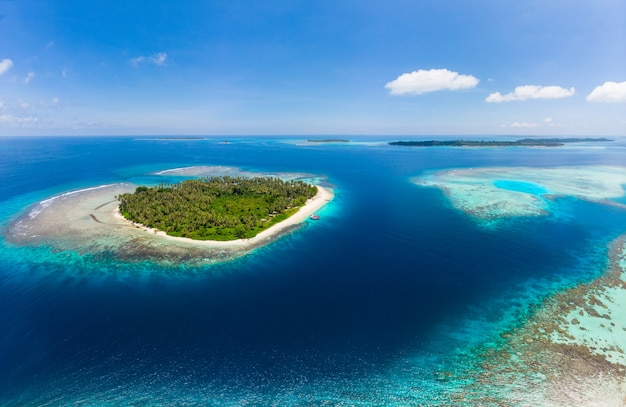 Widok Z Lotu Ptaka Wyspy Banyak Sumatra Tropikalny Archipelag Indonezja