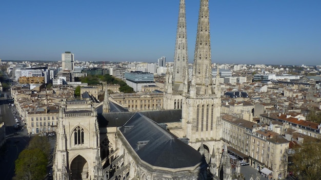 Widok z lotu ptaka z katedry św. Andrzeja w Bordeaux