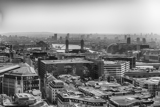 Widok z lotu ptaka z panoramą miasta Londyn Anglia UK