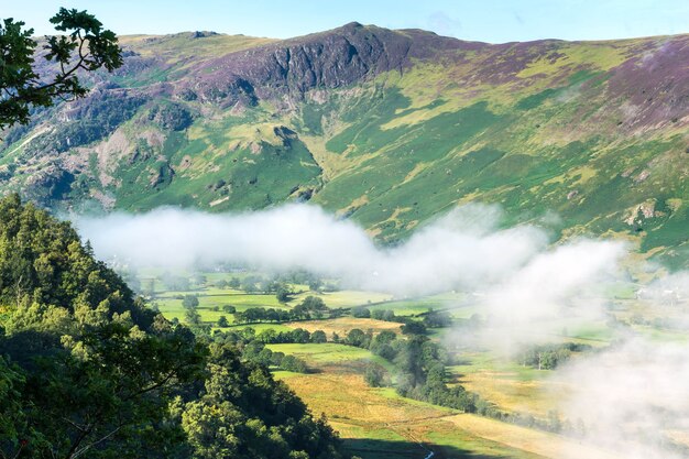 Widok z niespodzianki Widok w pobliżu Derwentwater