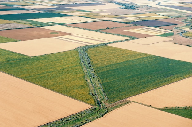 Widok Z Okna Samolotu Na Kółku, Ukraina.