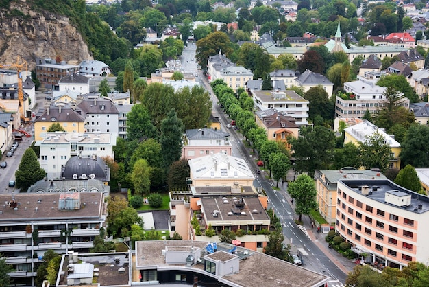 Widok z powietrza krajobrazu miejskiego