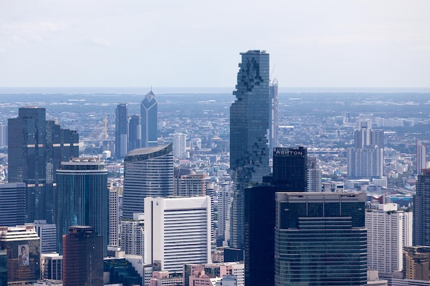 Widok z powietrza MahaNakhon w Bangkoku