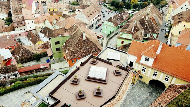 Zdjęcie widok z powietrza na miasto