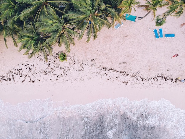 Zdjęcie widok z powietrza na plażę