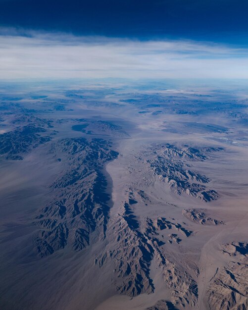 Zdjęcie widok z powietrza na pustynię arizony