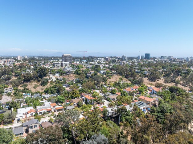 Widok z powietrza nad dzielnicą Hillcrest w San Diego w południowej Kalifornii USA
