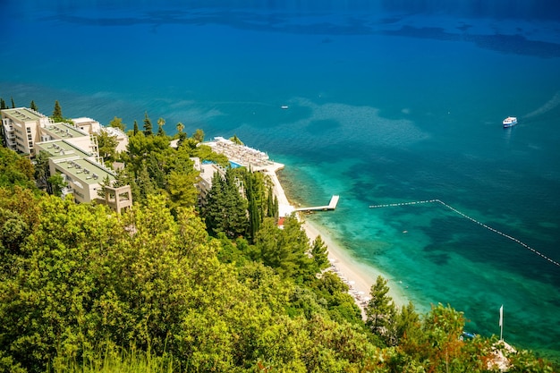 Widok Z Punktu Widokowego W Pobliżu Miasta Herceg Novi