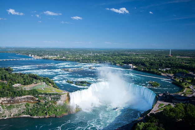 Widok z wodospadu Niagara.