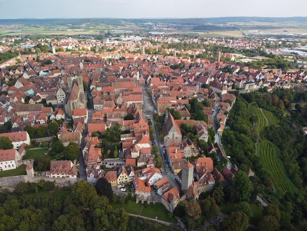 Widok z wysokiego kąta na krajobraz miasta