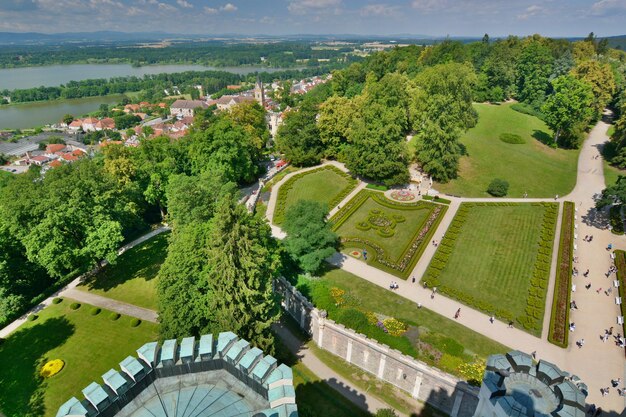 Widok z zamku hluboka