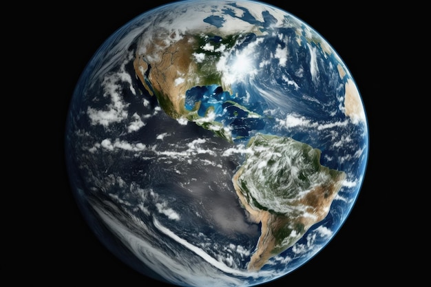 Widok Ziemi z kosmosu skupiający się na kontynencie afrykańskim Generative AI