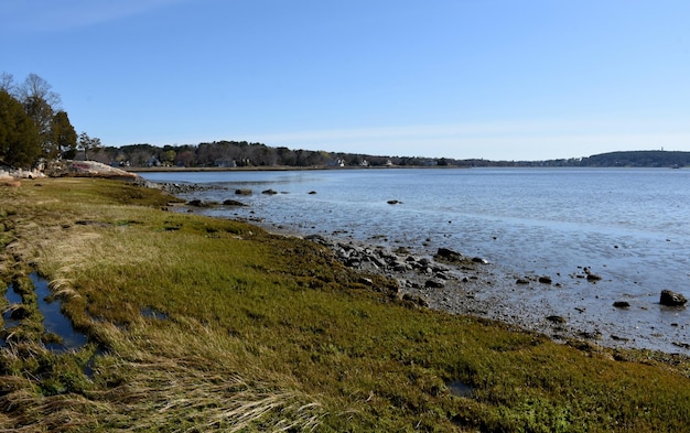 Widoki Na Wybrzeże Duxbury Bay W Massachusetts