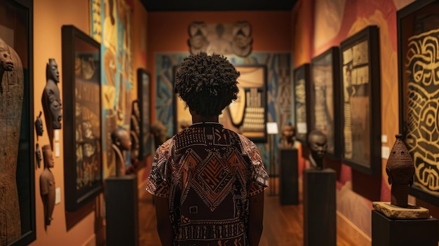 Zdjęcie widzowie byli głęboko poruszeni wystawą muzealną odzwierciedlającą artefakty handlu niewolnikami międzynarodowy dzień pamięci handlu niewolnikami i jego abolicji 23 sierpnia