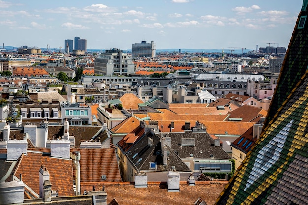 Wiedeń 13 czerwca 2023 r. widok Wiednia z tarasu obserwacyjnego katedry św. Szczepana