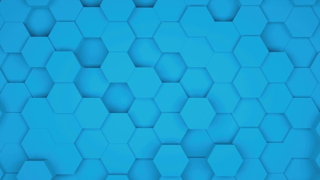 Wiele abstrakcyjnych geometrycznych sześciokątów jako fala złudzenie optyczne generowane przez komputer renderowania 3D