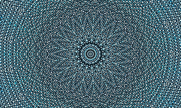 Zdjęcie wiele elastycznych węży w oplocie ze stali nierdzewnej w kolorze szarym przedstawia skomplikowane abstrakcyjne wzory i wzory w niebieskim świetle.