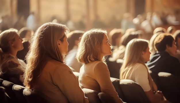 Wiele kobiet na konferencji poświęconej walce z rakiem piersi