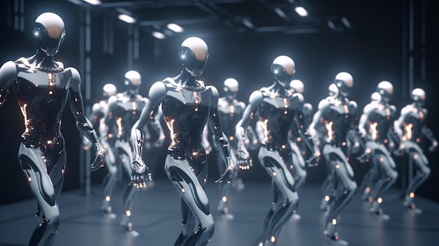 Zdjęcie wiele robotów przyszłości