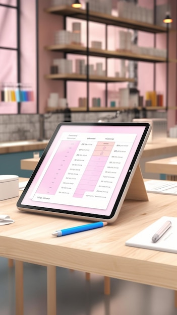 Wiele tabletów na smartfony z menu elektronicznym lub rachunkiem w restauracji z wbudowaną generatywną sztuczną inteligencją
