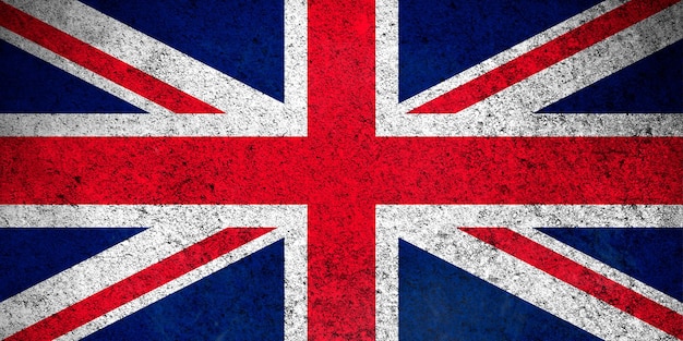 Wielka Brytania flaga grunge tekstury tła zdjęcie Flaga kraju namalowana na betonowej ścianie