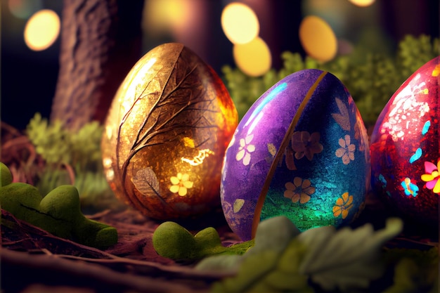 Wielkanoc 9 kwietnia Święto Chrześcijaństwa Aby upamiętnić zmartwychwstanie Jezusa, symbol nadziei, odrodzenia i przebaczenia, Easter Egg Hunt ozdabia jajka wzorami i jaskrawymi kolorami